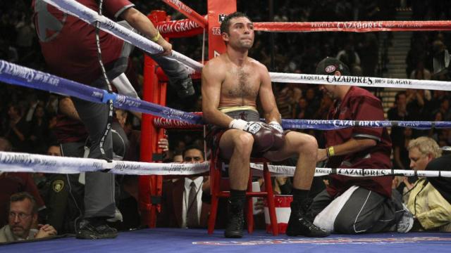 Óscar de la Hoya en un combate