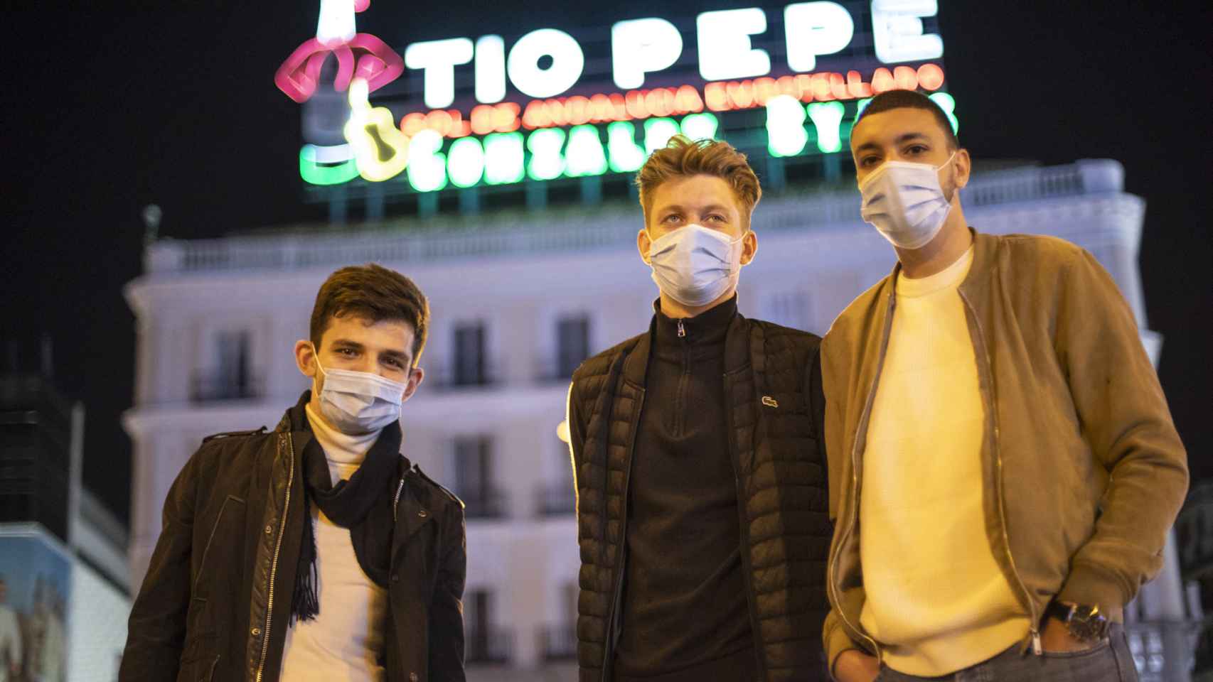 Ilyes, Benjamin y Romain, tres turistas parisinos recién llegados a Madrid en busca de fiesta.