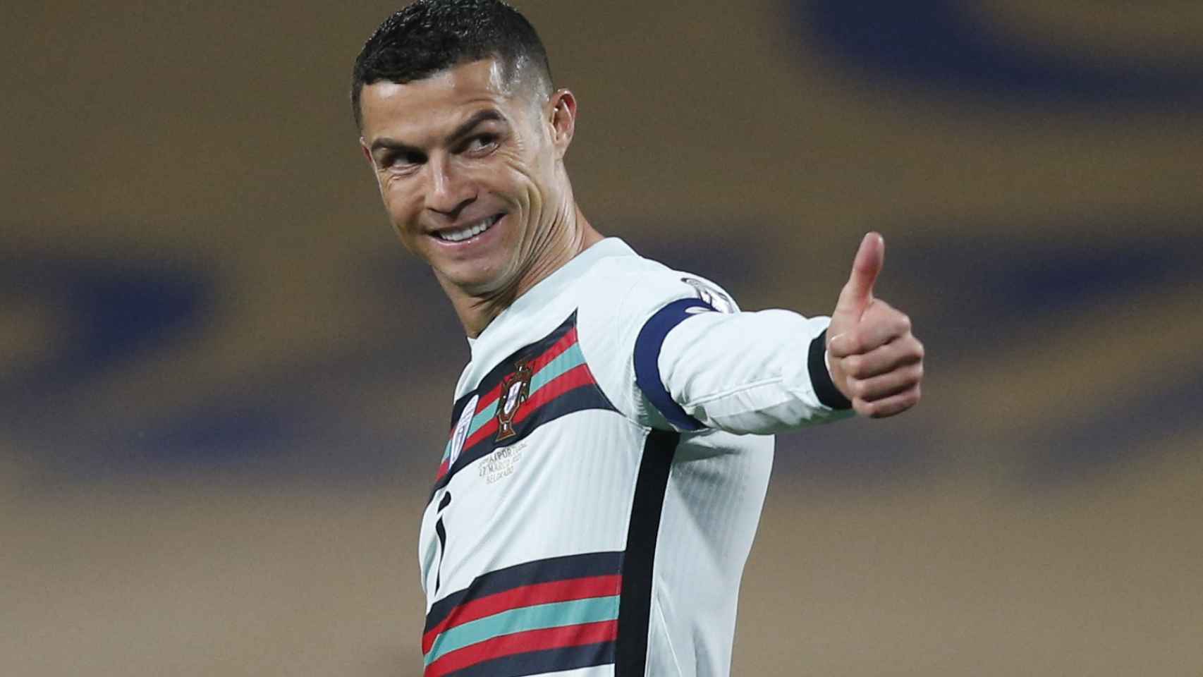 Cristiano Ronaldo, en el partido de la selección de Portugal ante Serbia