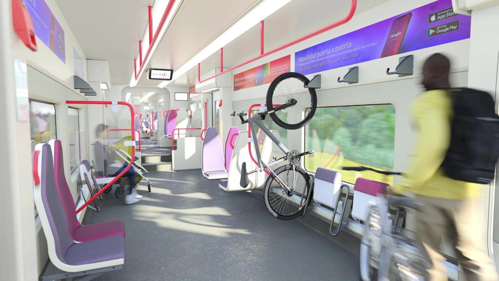 Imagen del interior de los nuevos trenes de Alstom para Renfe.