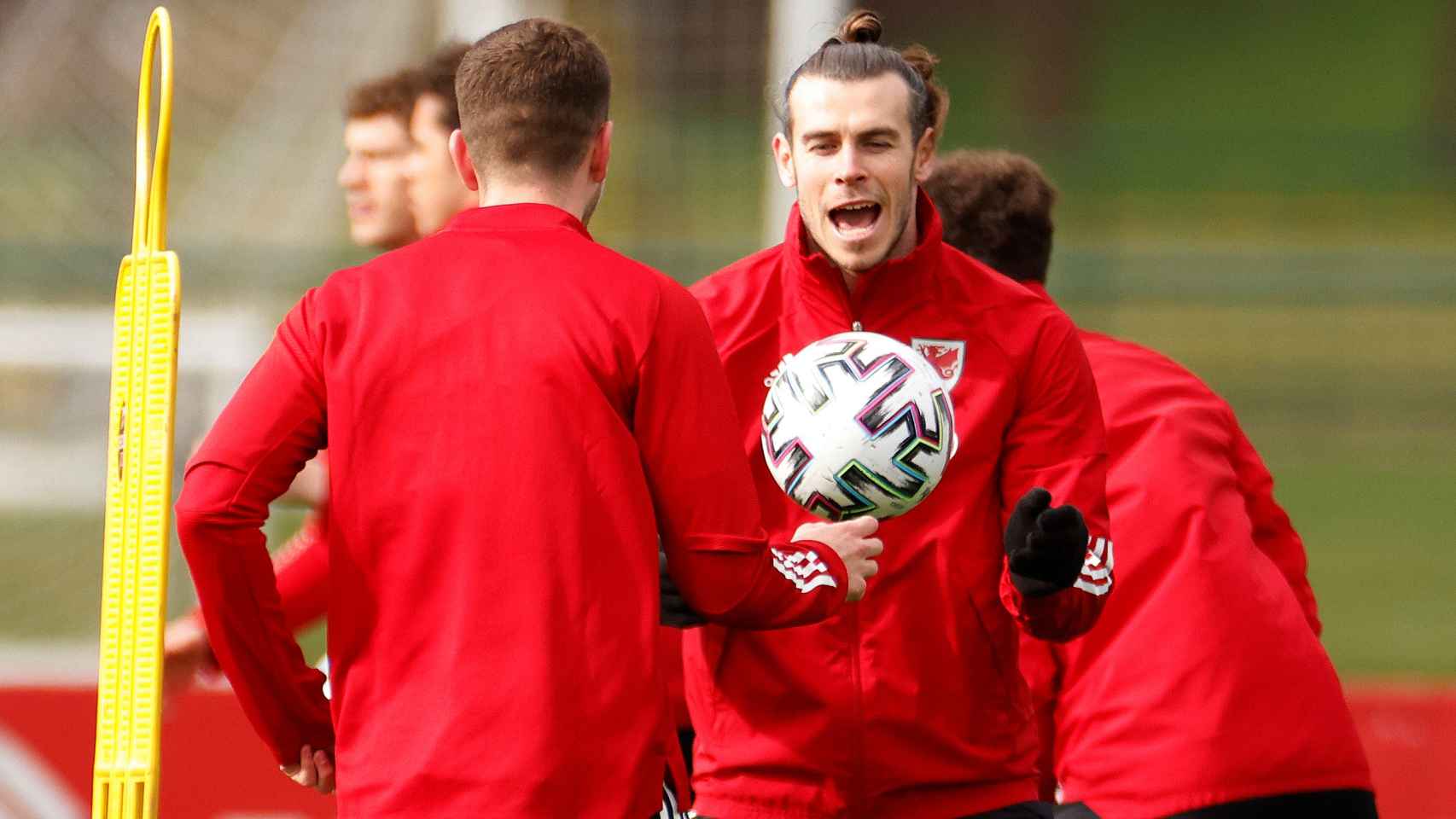 Gareth Bale, durante un entrenamiento con Gales