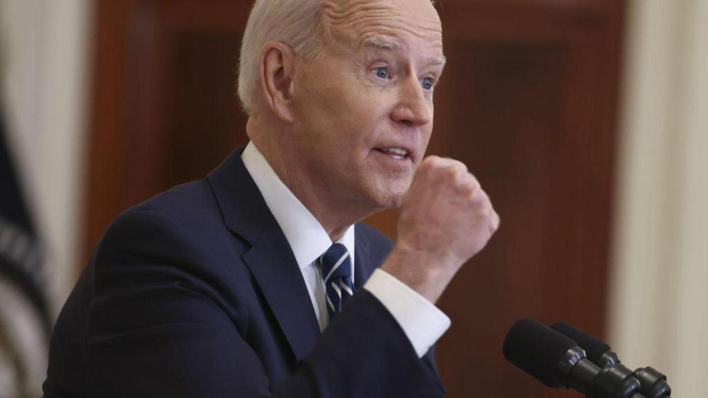 El presidente de Estados Unidos, Joe Biden,  en una rueda de prensa.