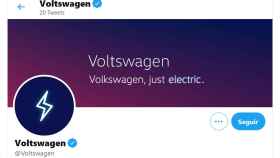 Captura de pantalla de una cuenta de twitter con el nombre de Voltswagen.