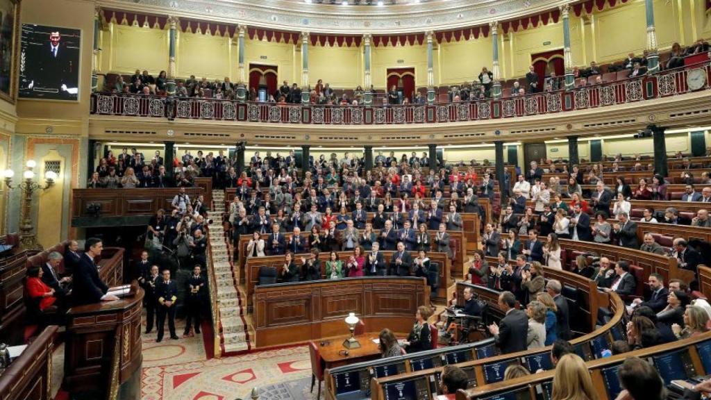 Pedro Sánchez compareciendo ante el Congreso en una imagen de archivo. / Efe