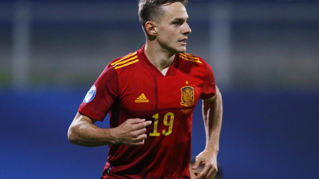 Dani Gómez, en un partido de la selección española sub21