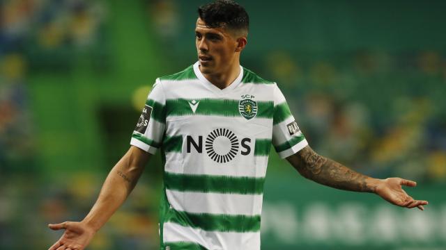 Pedro Porro, en un partido del Sporting de Portugal