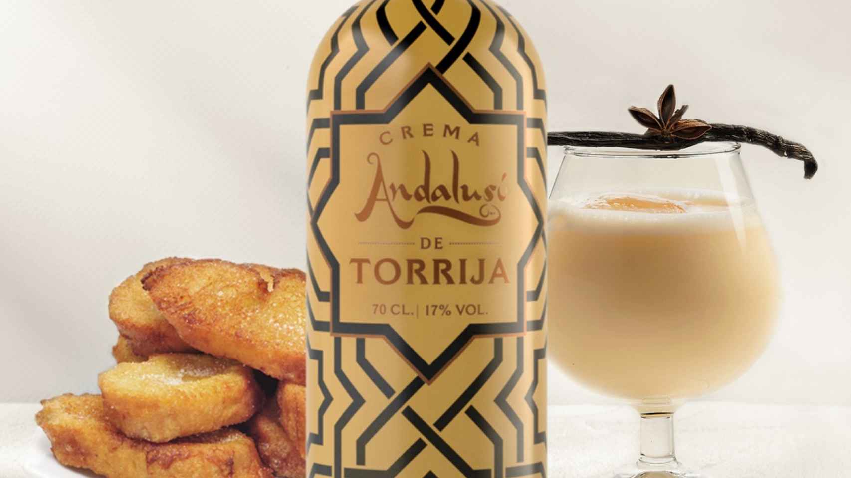 Crema de torrija de Andalusí Beverages.