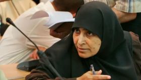 Jamila Al-Shanti durante una sesión del Parlamento de Gaza, en una imagen de archivo.