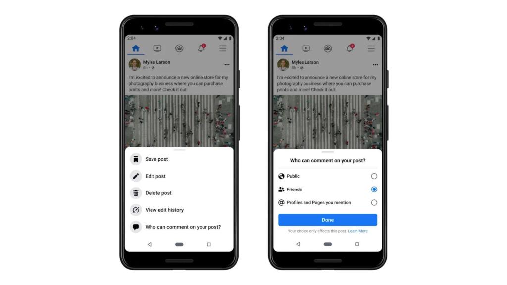 Facebook nos permitirá elegir quién puede comentar