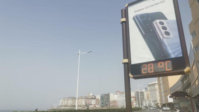 Los termómetros marcan hoy 28 grados en A Coruña