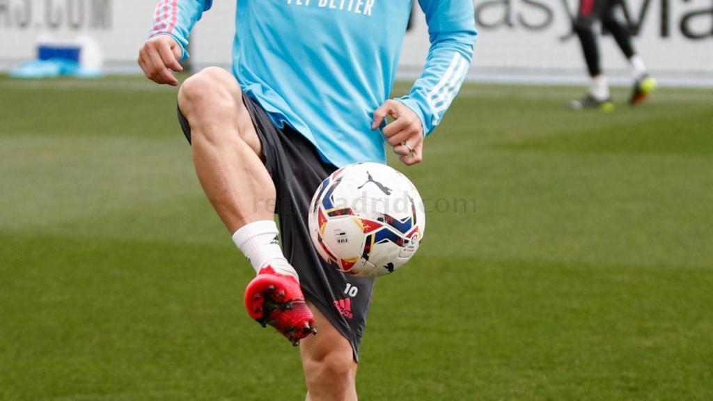Luka Modric, durante un entrenamiento del Real Madrid