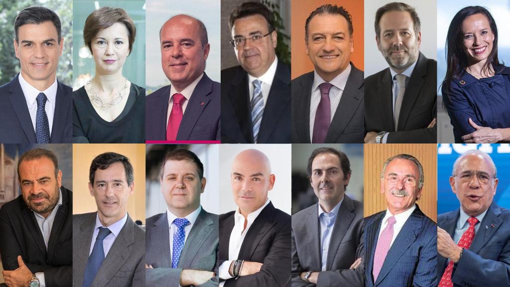 Pedro Sánchez, Mariangela Marseglia, Jaime de Jaraiz,  Antonio Llardén,  Eduado Ozaita, Ignacio Villalgordo, Beatriz Corredor, Gabriel Escarrer, Javier Goñi, Juan Manuel Serrano, Kike Sarasola, Javier Sanchez-Prieto, Luis Furnells y Ángel Gurría.