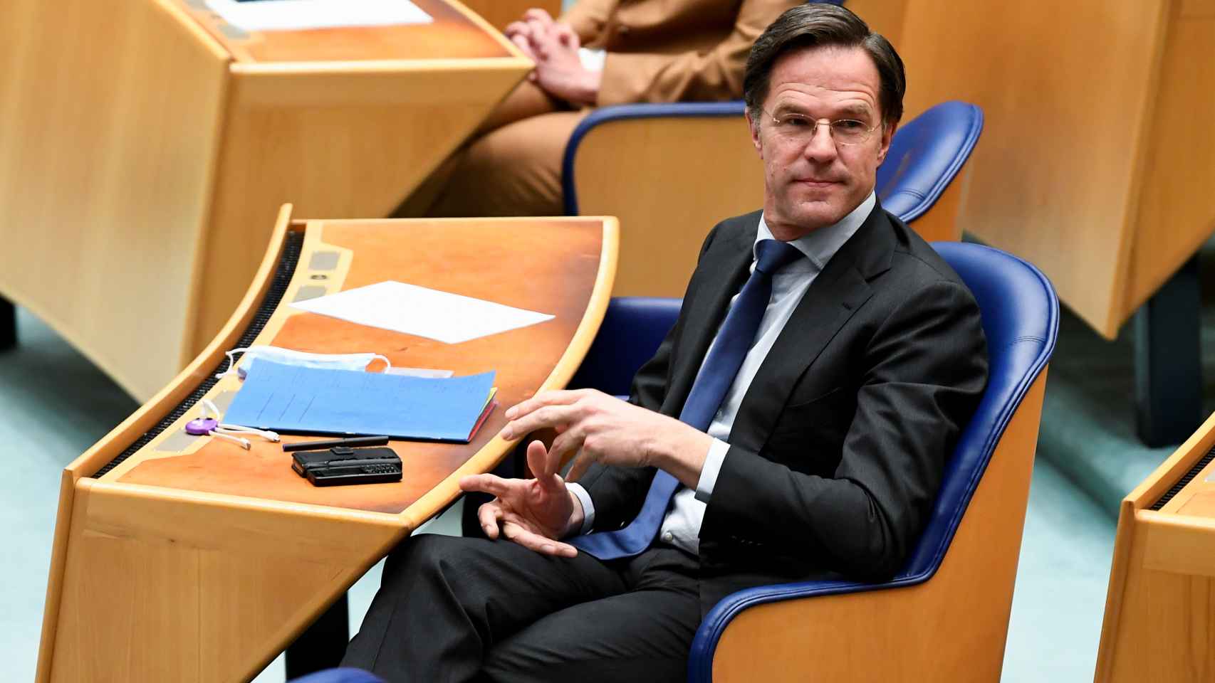Mark Rutte en el Parlamento este jueves.