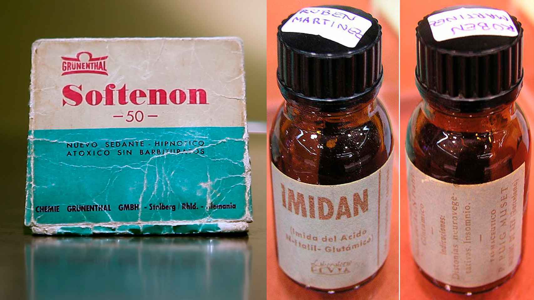 El Softenon y el Imidan fueron dos de los fármacos con talidomida que autorizó el Ministerio de la Gobernación de Franco.