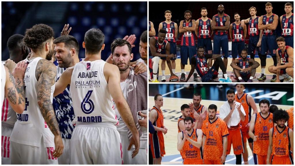 Real Madrid, Baskonia y Valencia Basket