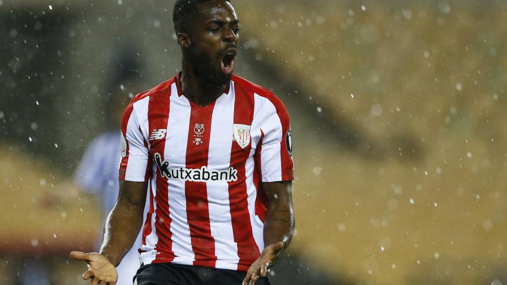 Iñaki Williams, enfadado tras fallar una ocasión