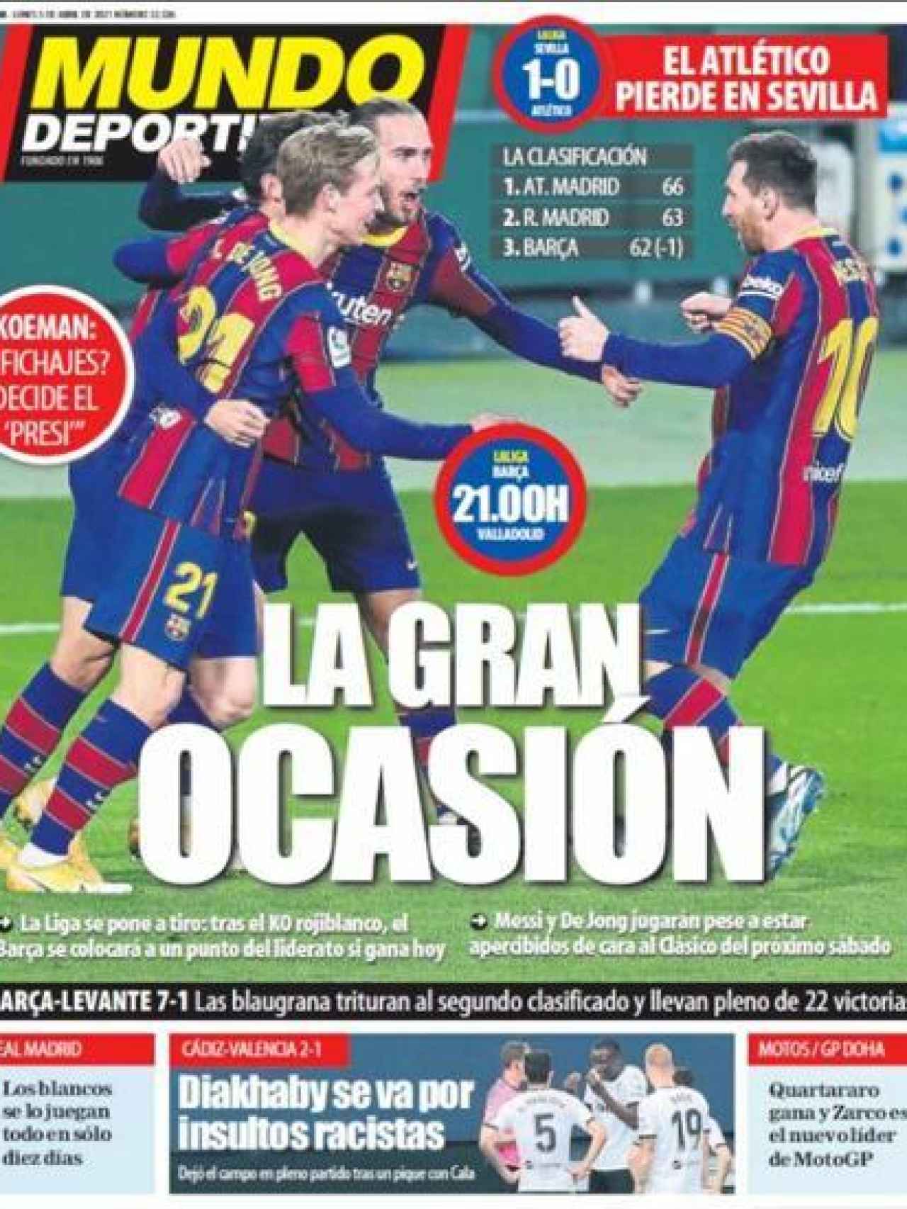 La portada del diario Mundo Deportivo (05/04/2021)