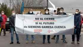 Protestas de los trabajadores de Siemens en Cuenca (Archivo).