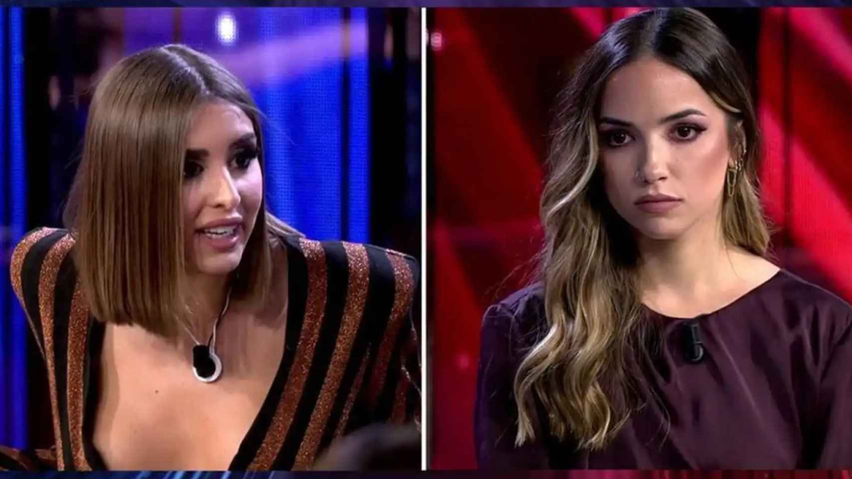 Marina y Lucía en el último debate de 'La isla de las tentaciones'.