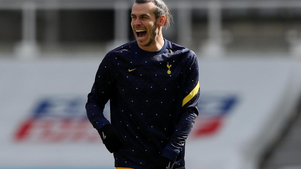 Gareth Bale, durante un calentamiento con el Tottenham