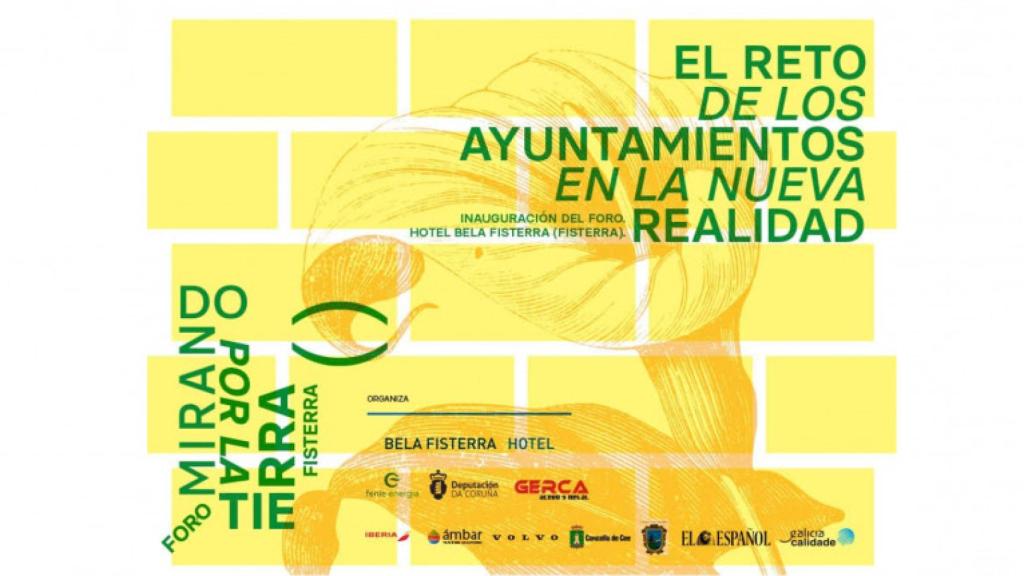 Cartel promocional del seminario El reto de los ayuntamientos en la nueva realidad.