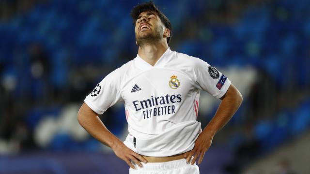 Asensio se lamenta tras una ocasión fallada