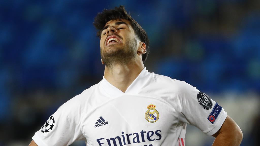 Asensio se lamenta tras una ocasión fallada