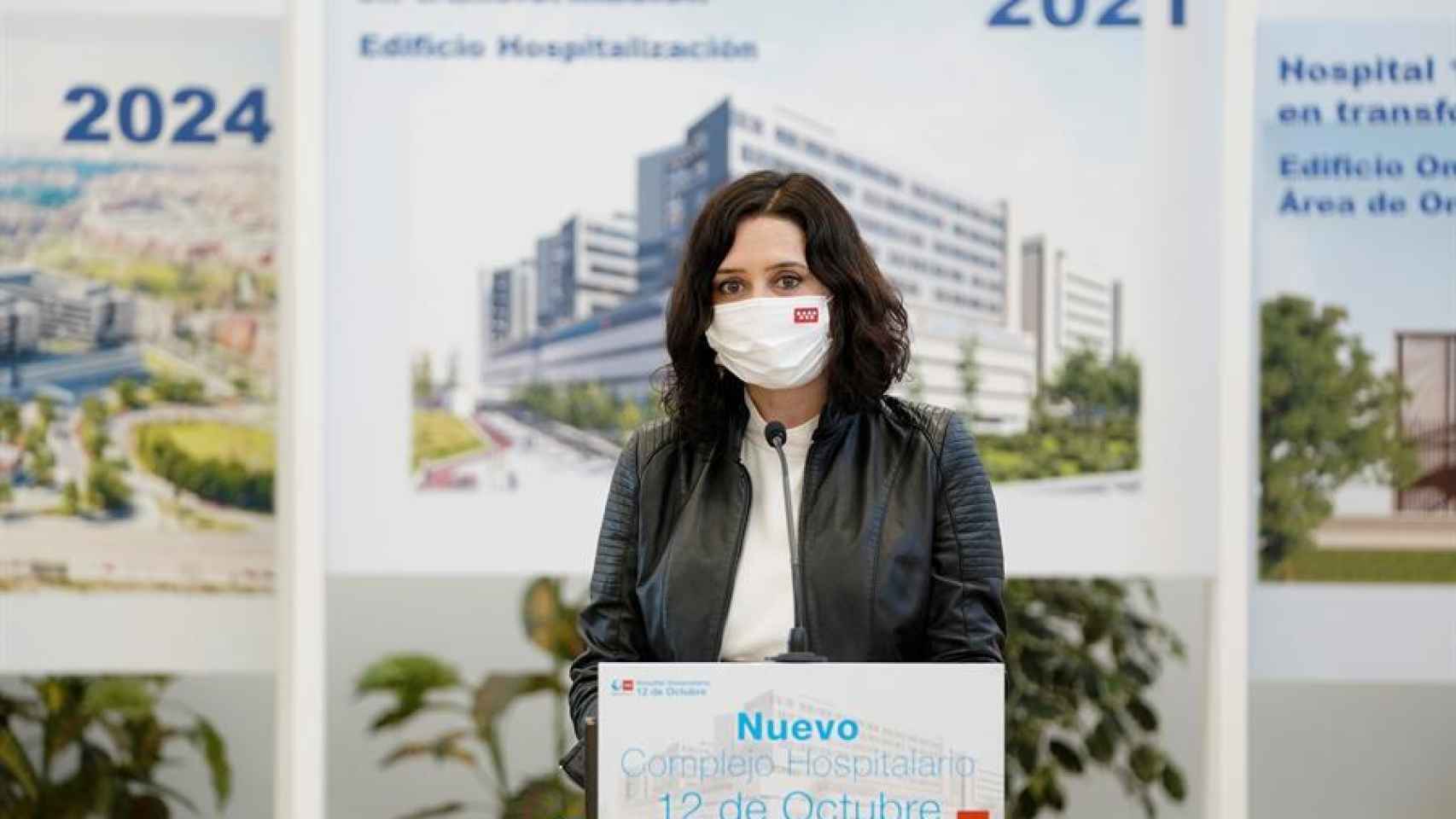 Isabel Díaz Ayuso visita el proyecto de construcción del nuevo edificio de hospitalización del hospital 12 de Octubre. Efe