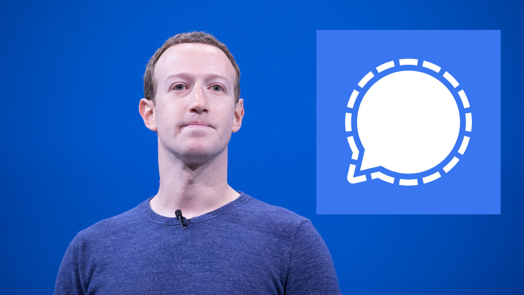 Mark Zuckerberg, CEO de Facebook, y Signal
