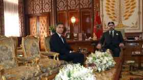 Pedro Sánchez y el rey de Marruecos Mohamed VI se reúnen en 2018.