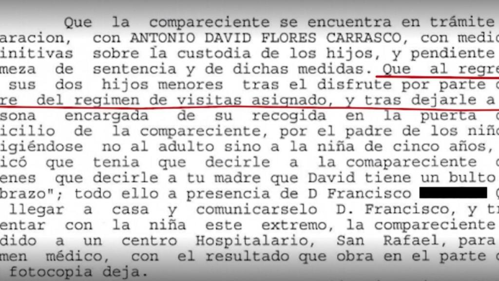 La denuncia por negligencia que interpone Rocío contra Antonio David.