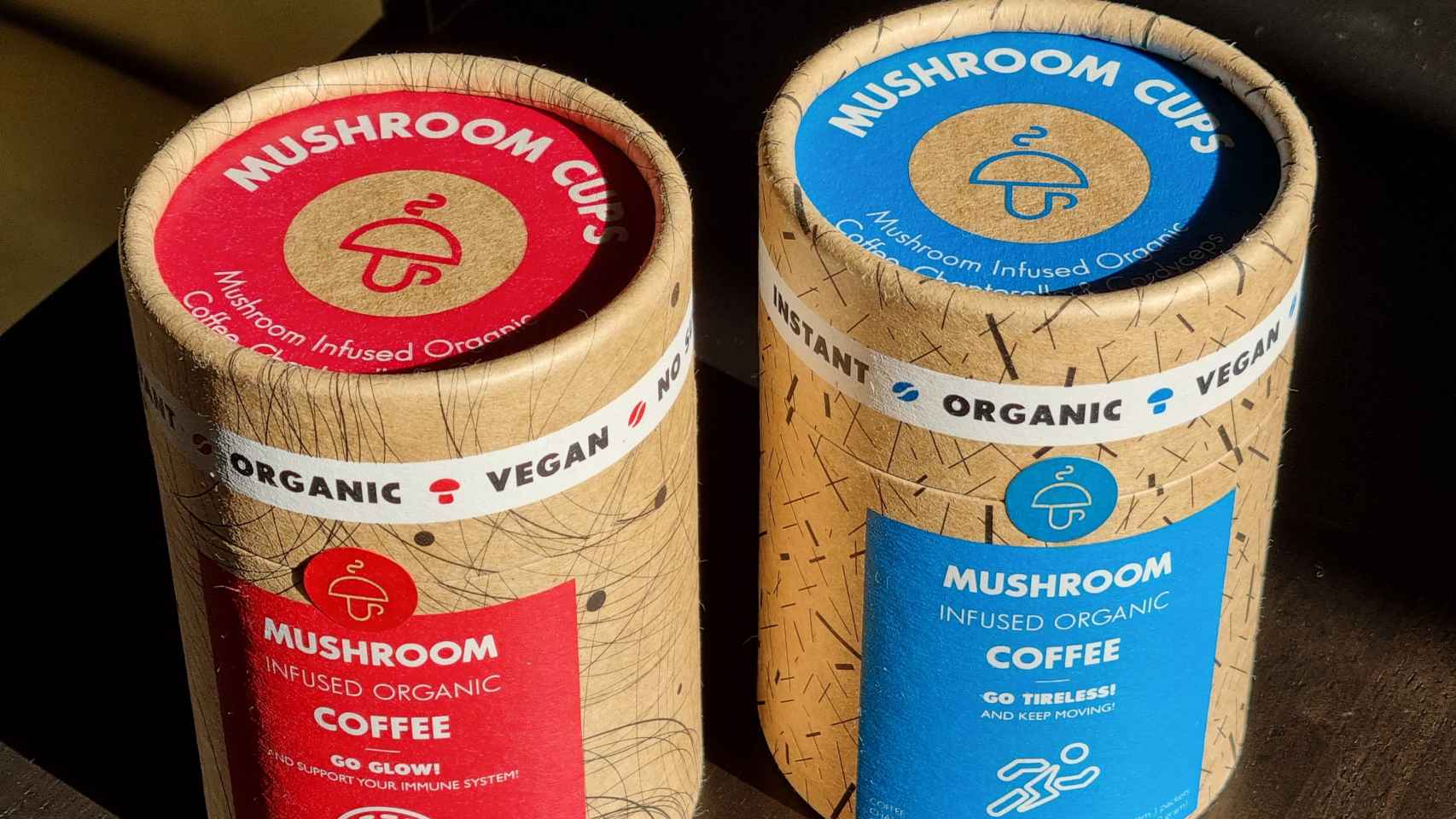 Las variedades de café vegano de Mushroom Cups