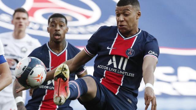 Kylian Mbappé, durante un partido con el PSG