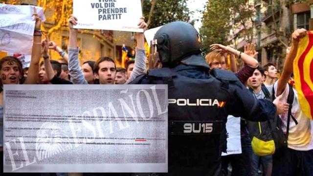 Detalle del correo remitido por el teniente coronel Gómez Naranjo a los guardias que contradice la versión de la Generalitat.