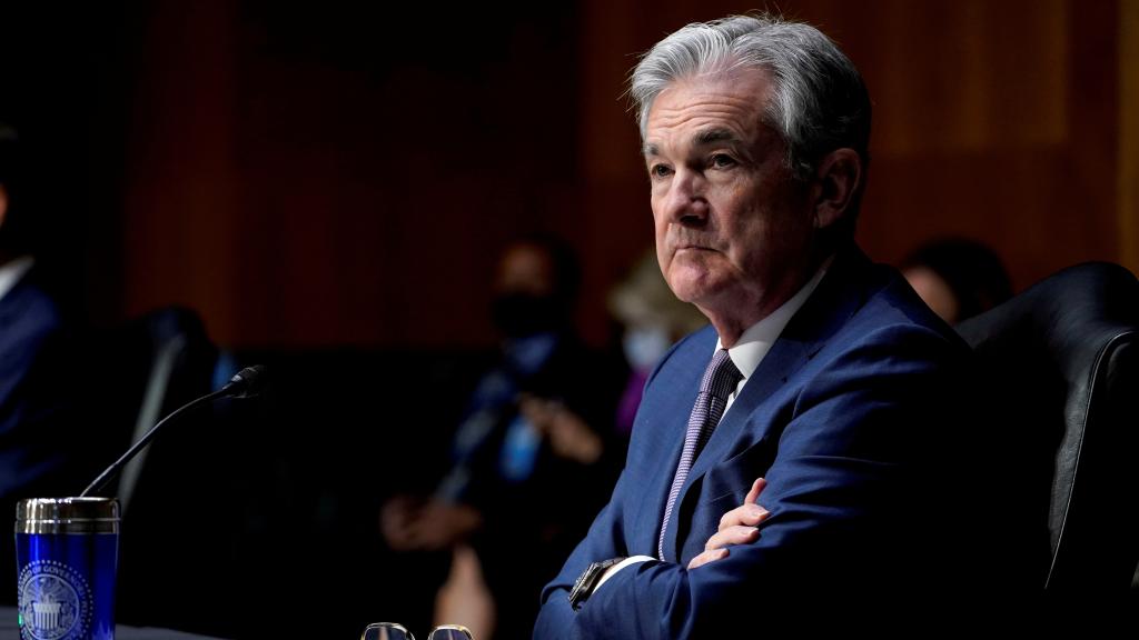 El presidente de la Reserva Federal, Jerome Powell, en una comparecencia ante el Senado.