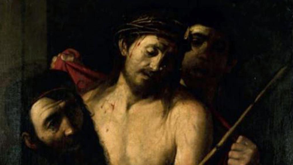 Ecce homo retirado de la subasta de la Casa Ansorena de Madrid este jueves y atribuido a Caravaggio.