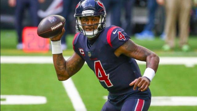 Deshaun Watson en un partido con los Texans