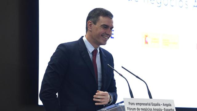 Pedro Sánchez, en el foro empresarial España-Angola, celebrado en Luanda.