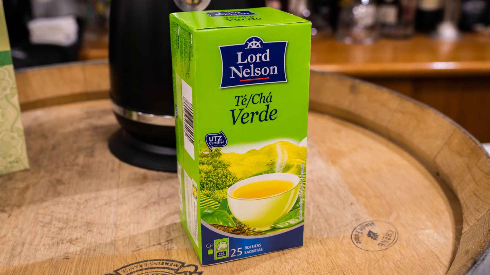 La caja de té verde de Lord Nelson, la marca blanca de Lidl.
