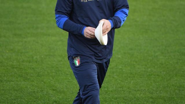 Daniele De Rossi durante la concentración de la selección italiana de fútbol