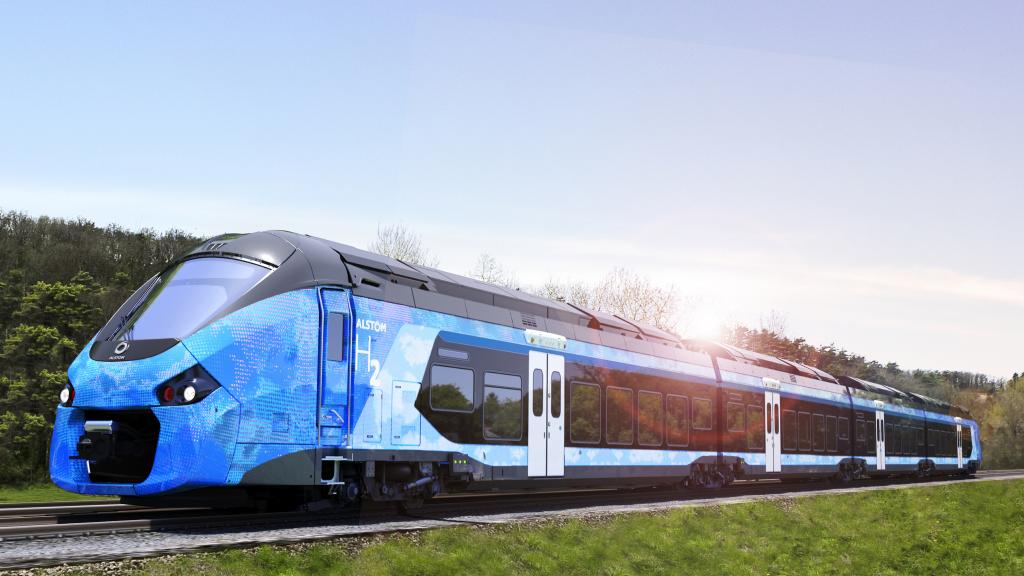 Un tren de hidrógeno de Alstom.