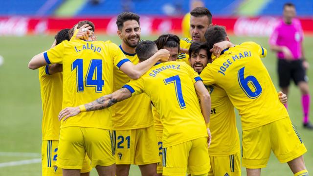 El Cádiz celebra un gol