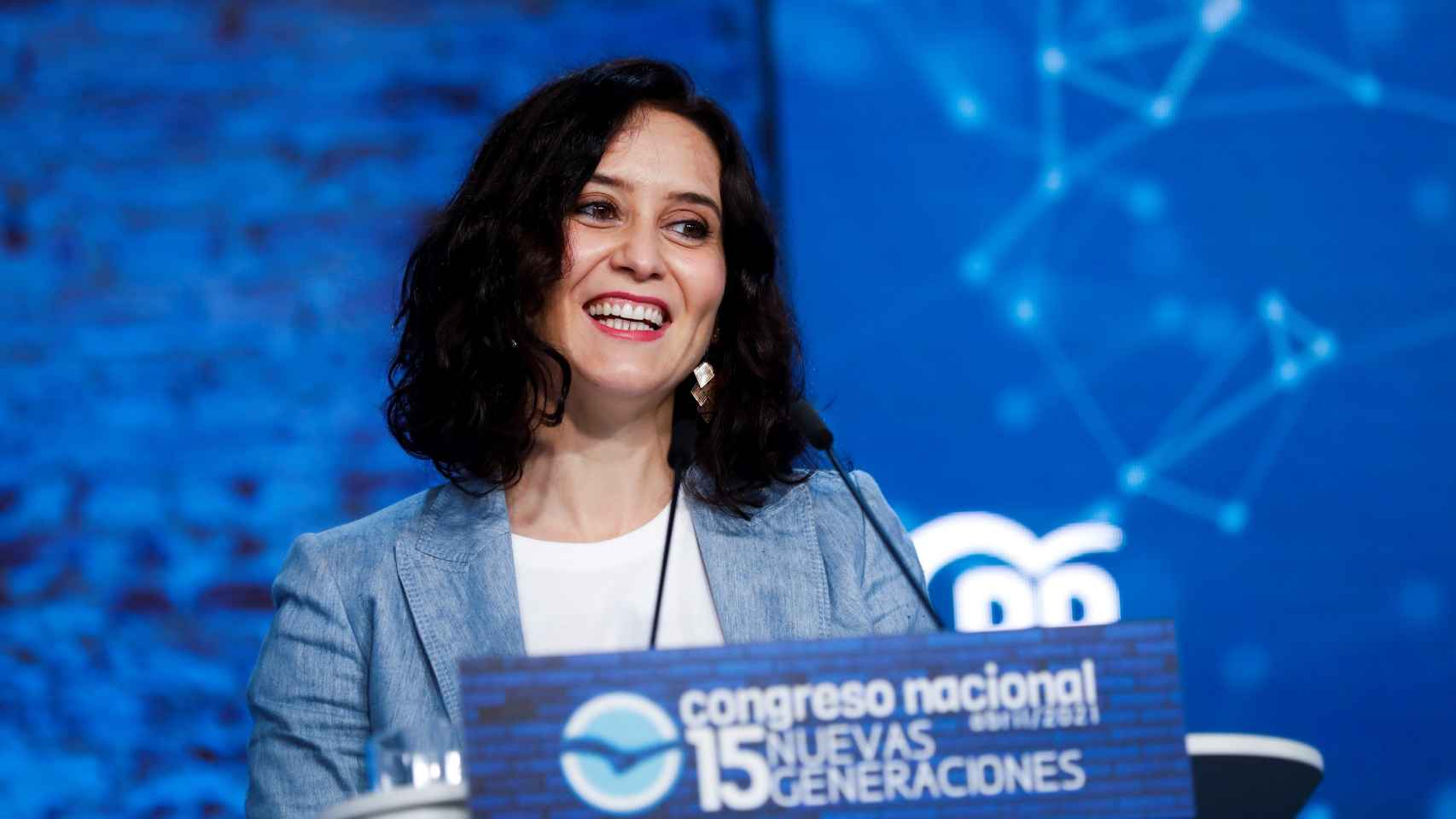 Isabel Díaz Ayuso, presidenta de la Comunidad de Madrid  y candidata del PP a la reelección.