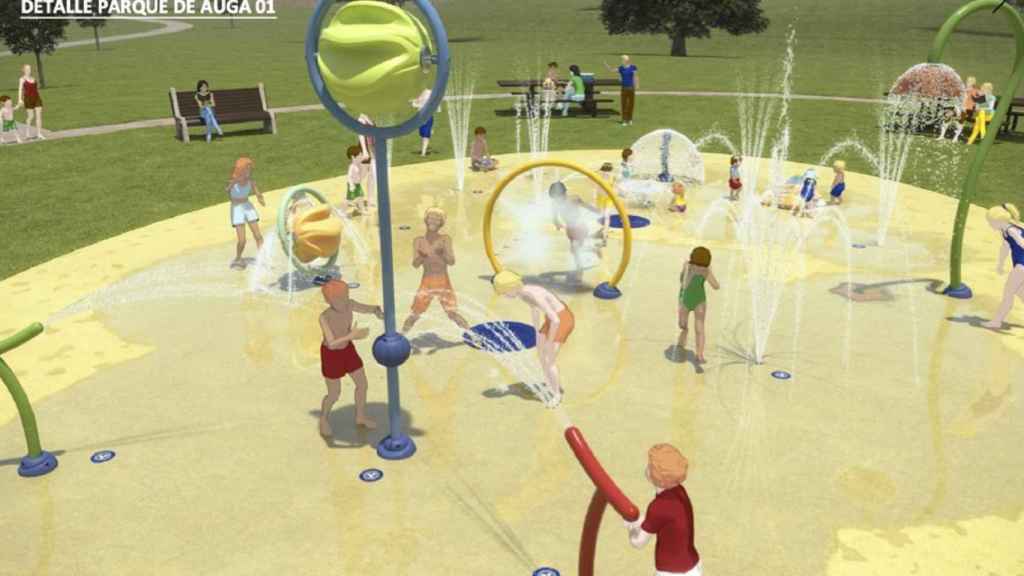 Pontevedra tendrá este año su primer parque infantil de juegos en el agua junto al Lérez