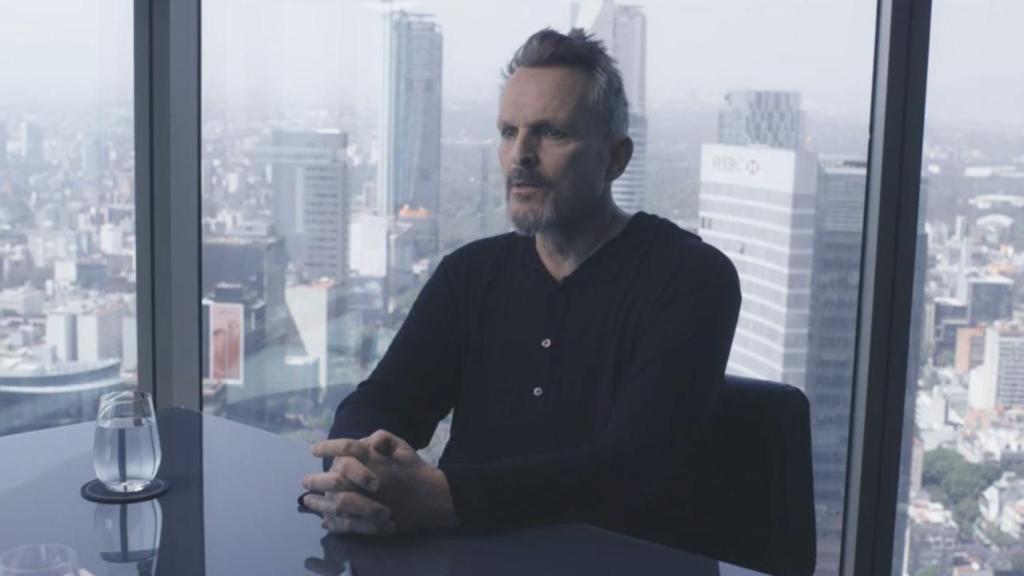 Miguel Bosé durante la grabación de la entrevista con Jordi Évole.