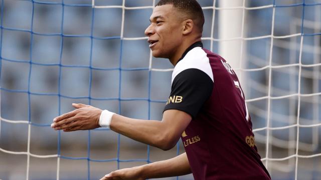 Kylian Mbappé, durante un partido con el PSG