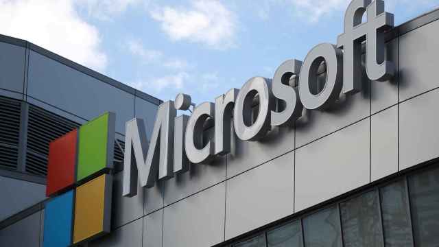 FILE PHOTO: A Microsoft logo is seen in Los Angeles