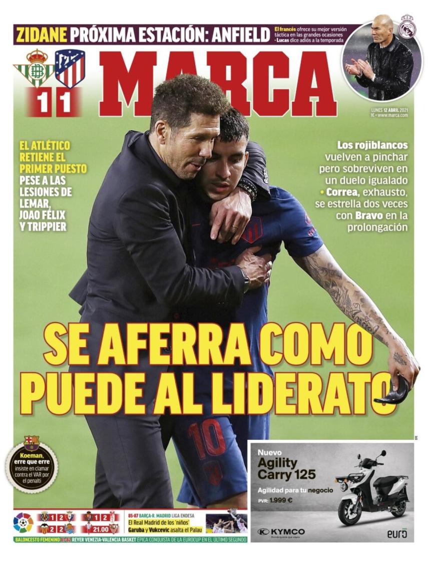 La portada del diario MARCA (12/04/2021)