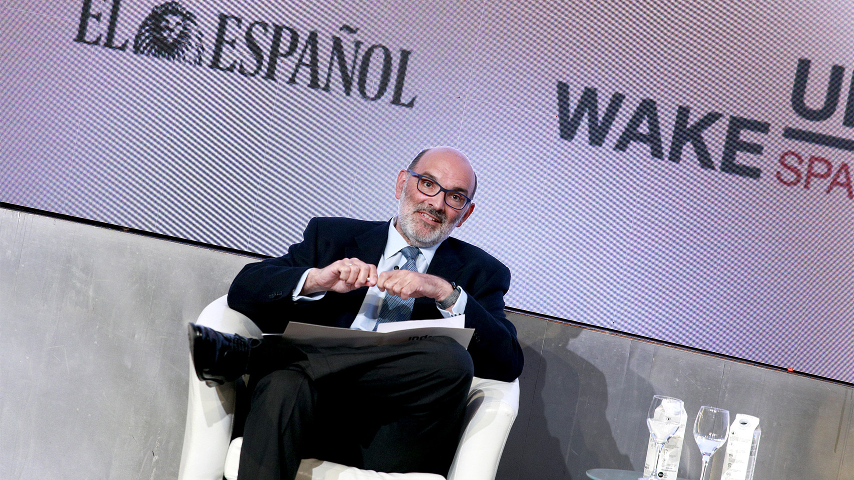 Fernando Abril-Martorell, presidente ejecutivo de Indra Sistemas, durante su intervención en el 'Wake up, Spain!'.