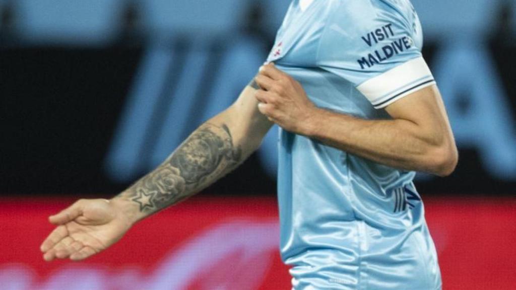 Iago Aspas celebra su gol con el Celta de Vigo ante el Sevilla en la jornada 30 de La Liga